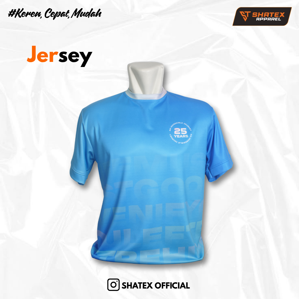 Jersey Atasan - Kerah O neck- Lengan Pendek