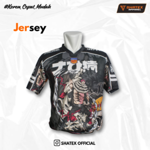 Jersey Stelan - Kerah V neck Tumpul - Lengan Pendek